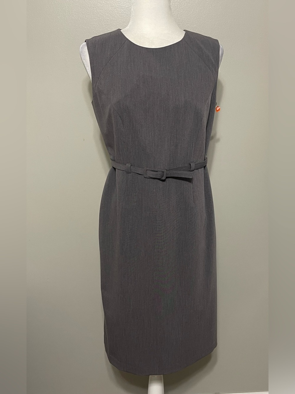 Vintage Pendleton Belted Sheath Dress Women's 6 Gray Career Classic Old Money